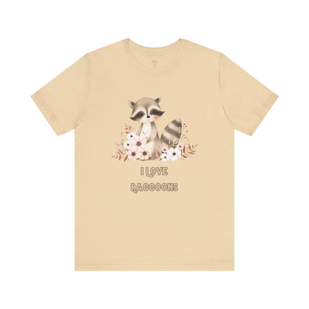 Cute Raccoon Love Tee, Perfect for Animal Lovers, Nature Enthusiasts, Gift for Birthdays, Earth Day, Casual Wear