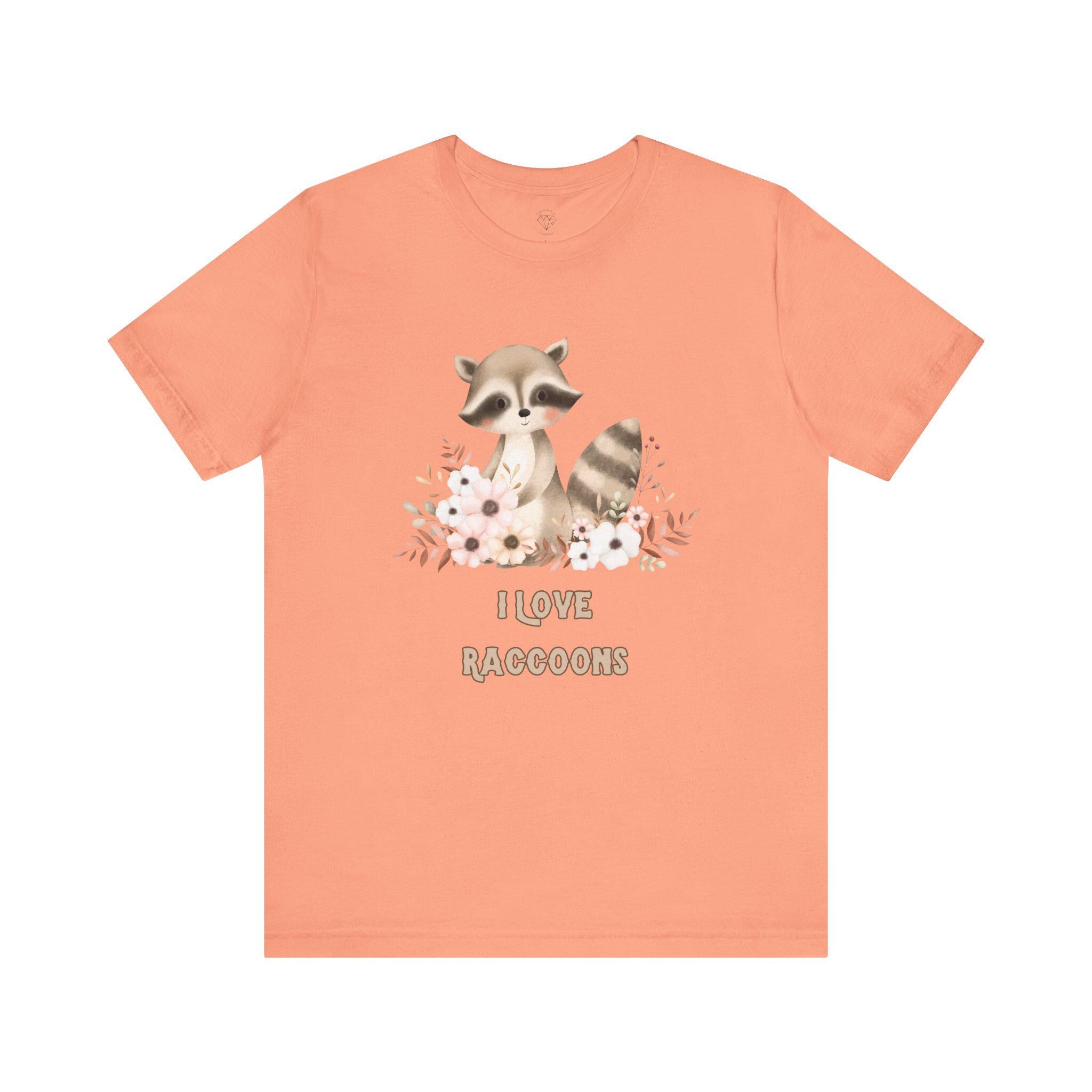 Cute Raccoon Love Tee, Perfect for Animal Lovers, Nature Enthusiasts, Gift for Birthdays, Earth Day, Casual Wear