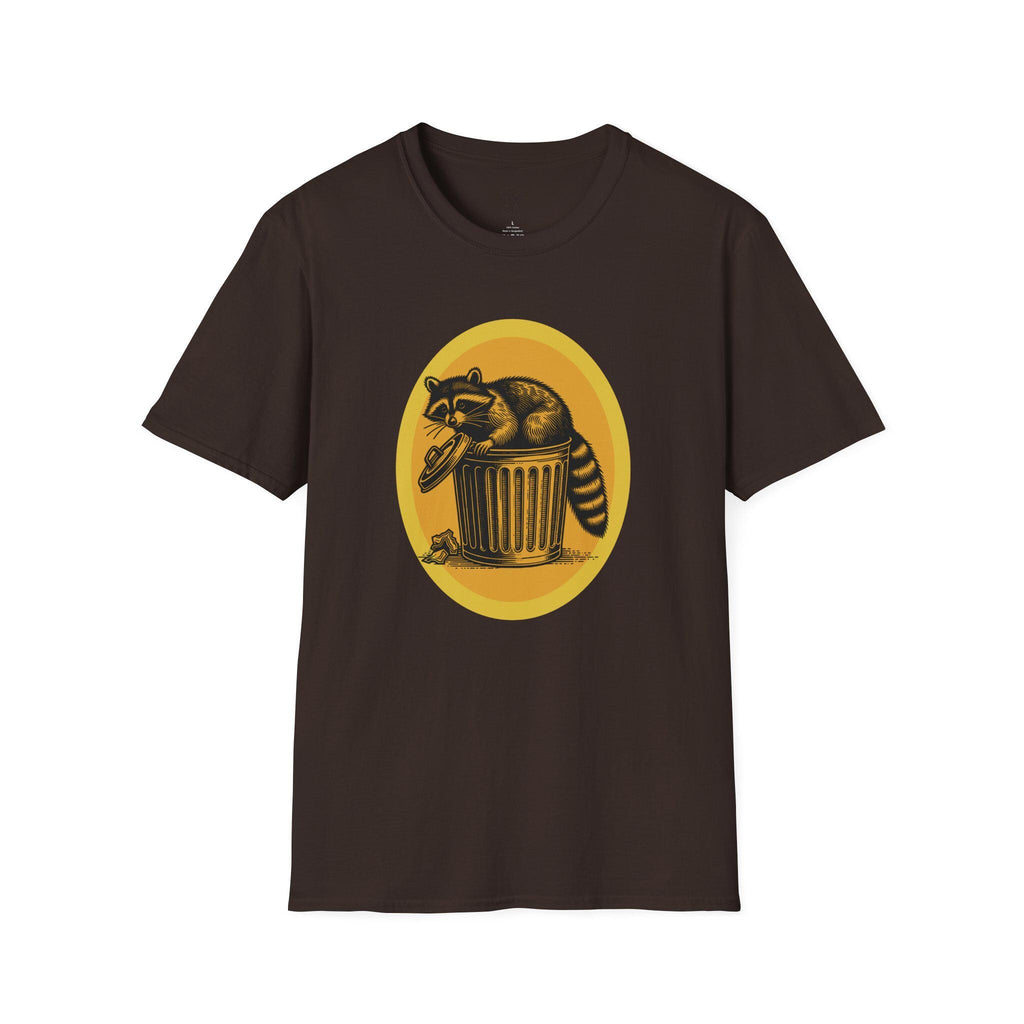 Funny Raccoon T-Shirt, Cute Animal Graphic Tee, Gift for Animal Lovers, Casual Wear, Unisex Softstyle Shirt, Spotlighted Animal Creature