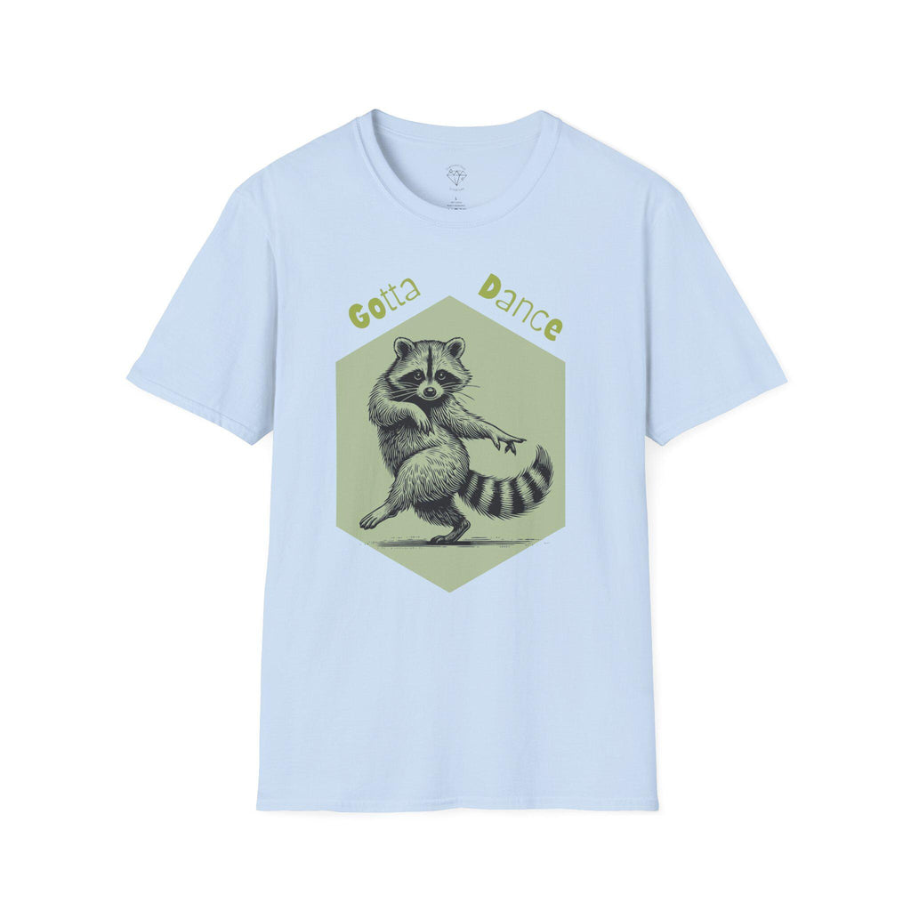 Gotta Dance Raccoon T-Shirt: Funny Graphic Tee, Softstyle Cotton