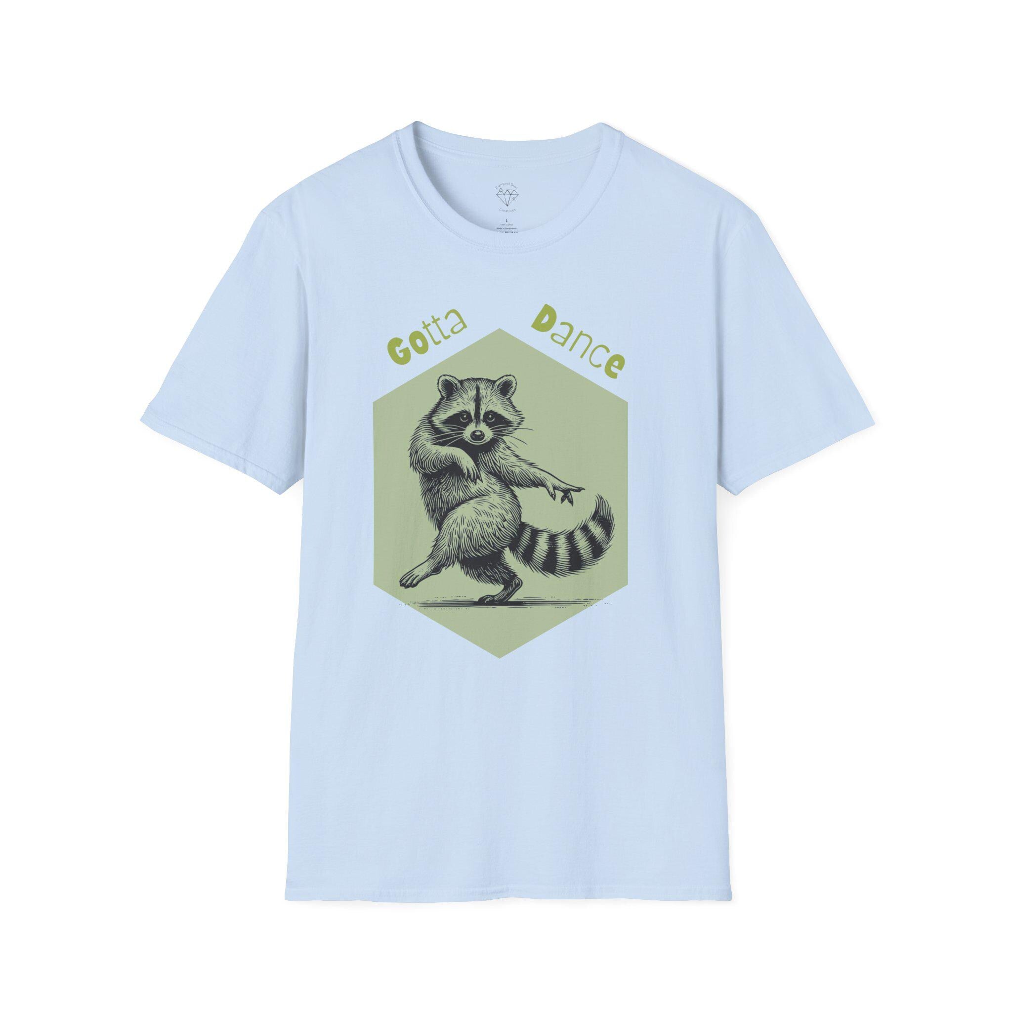 Gotta Dance Raccoon T-Shirt: Funny Graphic Tee, Softstyle Cotton