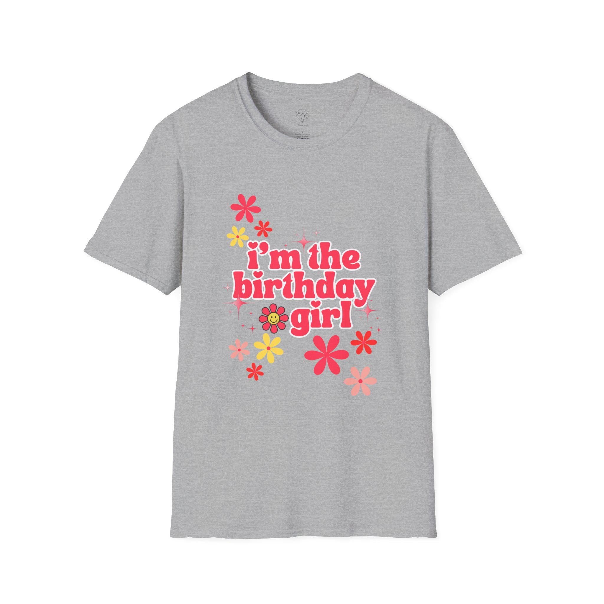 Birthday Girl T-Shirt: Fun Floral Celebration Tee