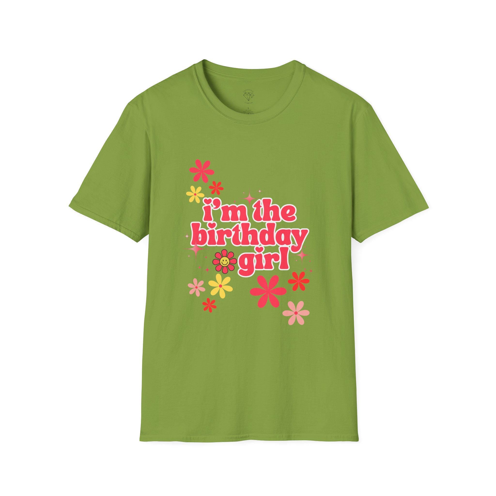 Birthday Girl T-Shirt: Fun Floral Celebration Tee