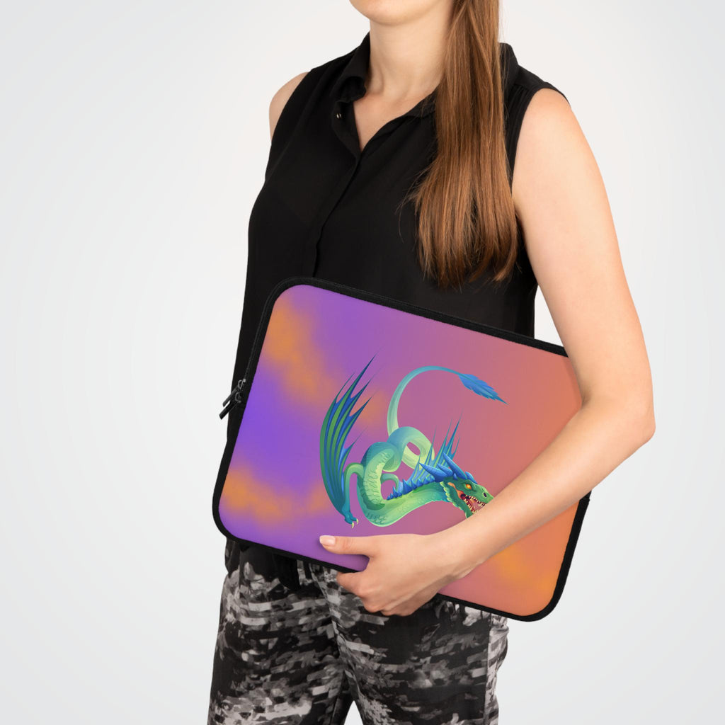 Fantasy Dragon Laptop Sleeve: Colorful Neoprene Computer Protector