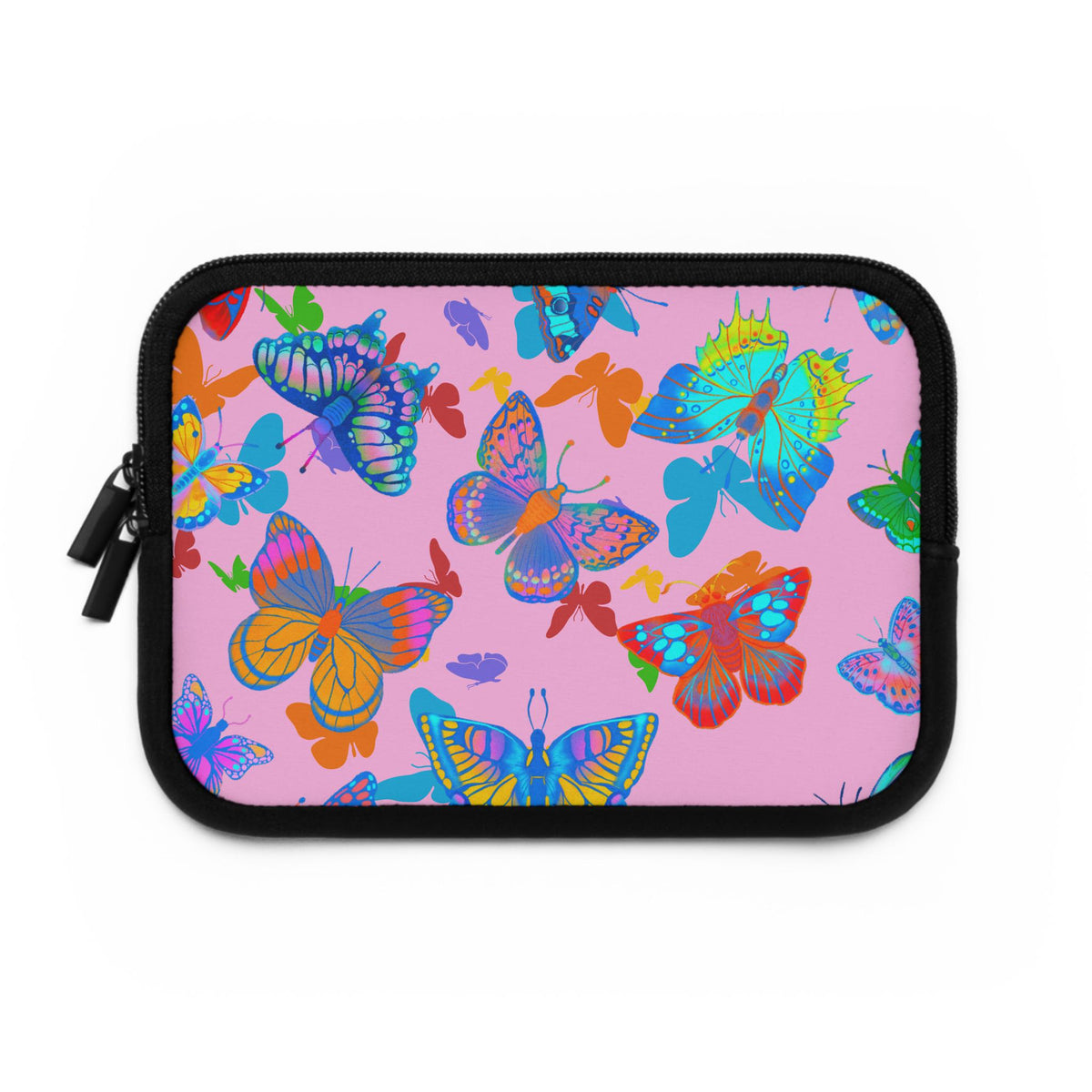 Butterfly Laptop Sleeve: Colorful Floral Neoprene Tech Accessory