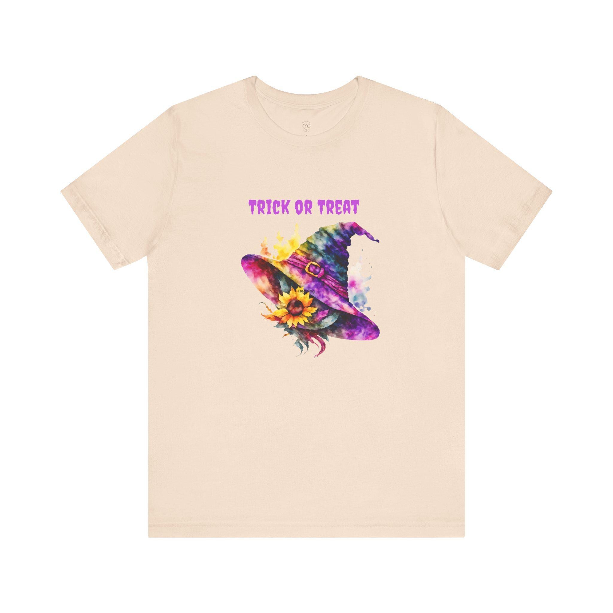 Colorful Halloween Witch Hat T-Shirt: Unisex Jersey Short Sleeve Tee