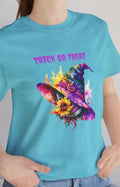 Colorful Halloween Witch Hat T-Shirt: Unisex Jersey Short Sleeve Tee