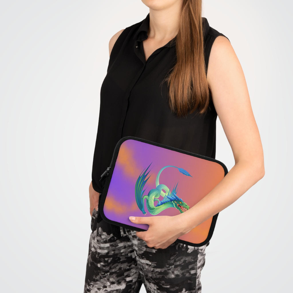 Fantasy Dragon Laptop Sleeve: Colorful Neoprene Computer Protector