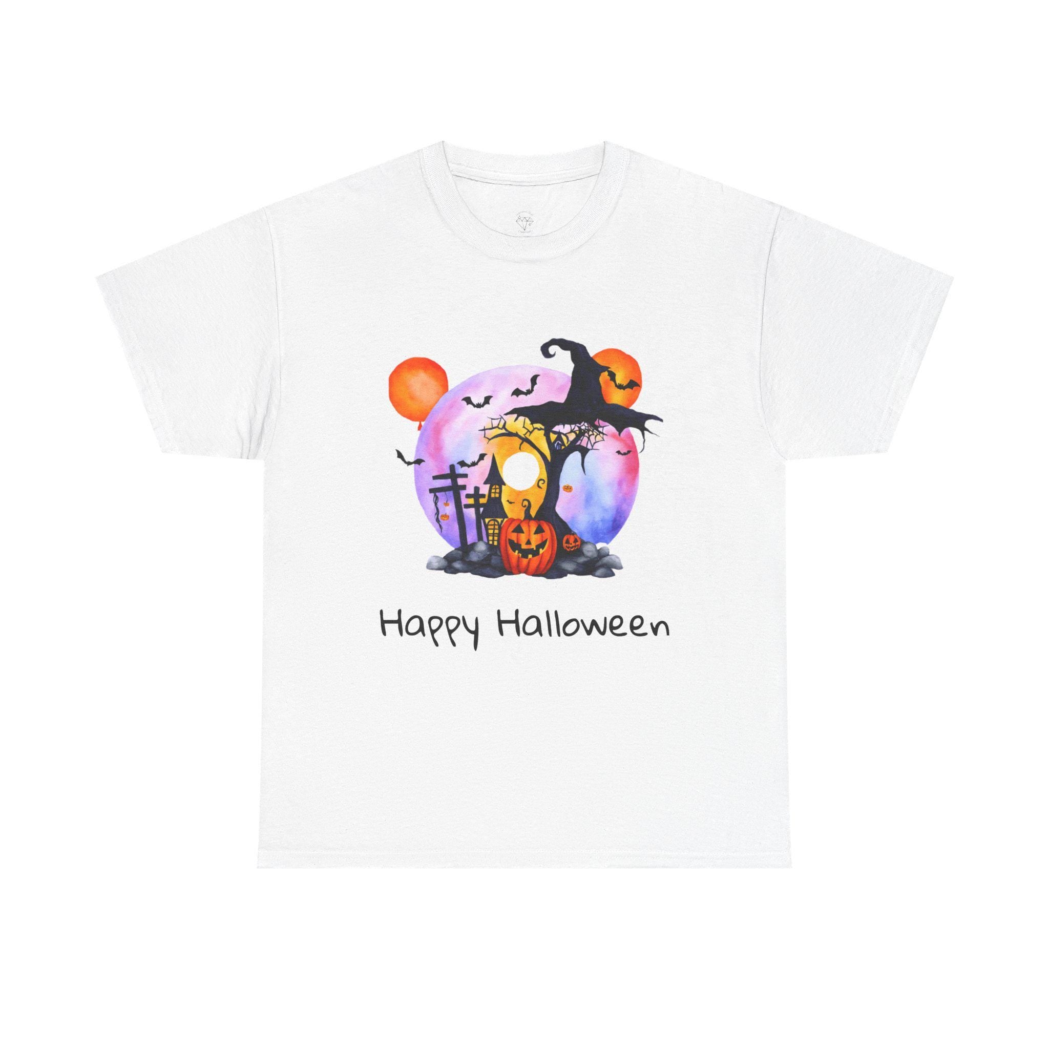 Halloween Graphic Tee: Unisex Cotton Spooky Season Shirt