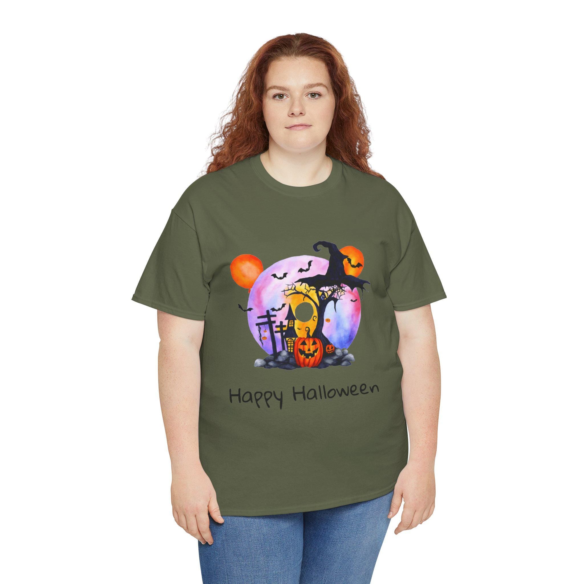 Halloween Graphic Tee: Unisex Cotton Spooky Season Shirt