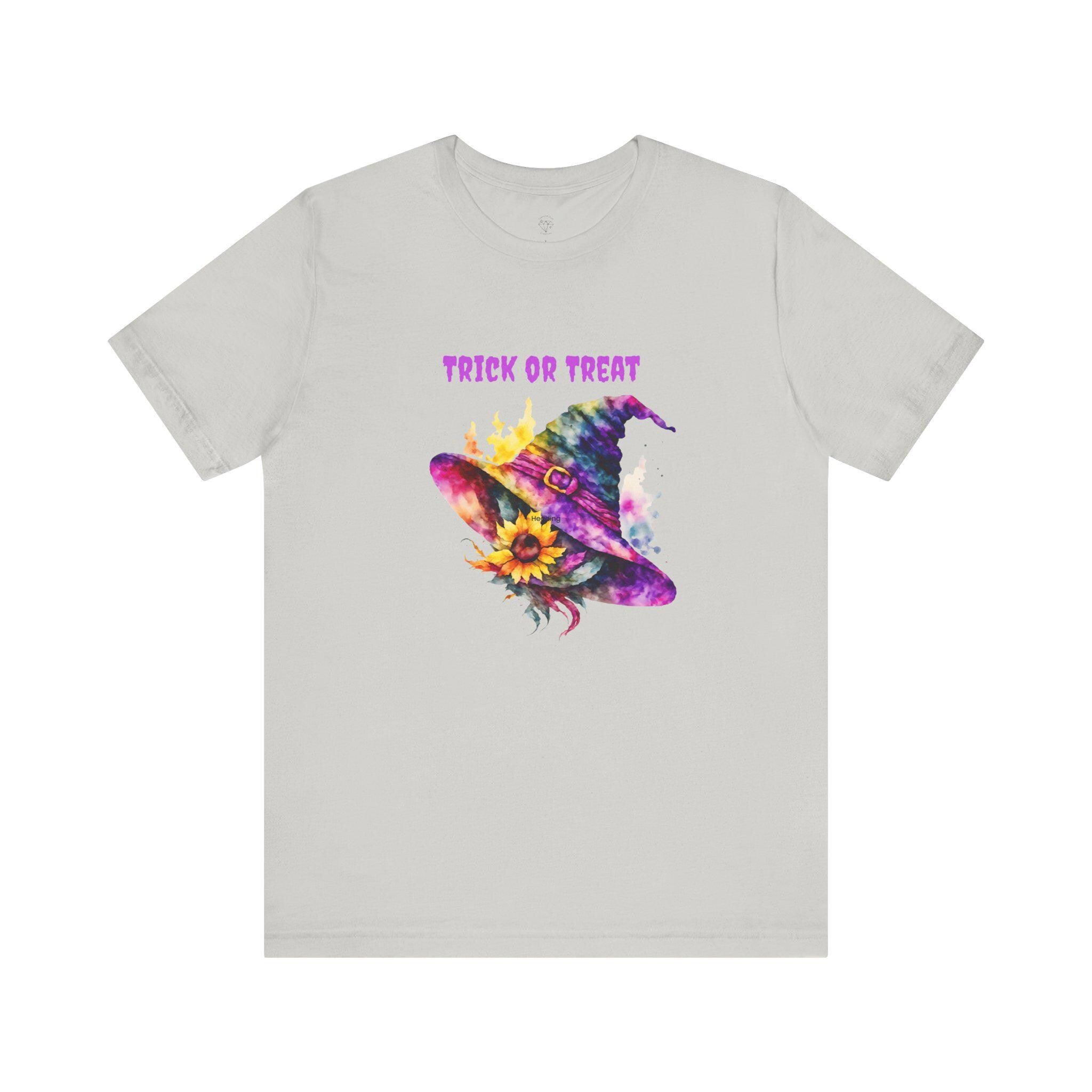 Colorful Halloween Witch Hat T-Shirt: Unisex Jersey Short Sleeve Tee