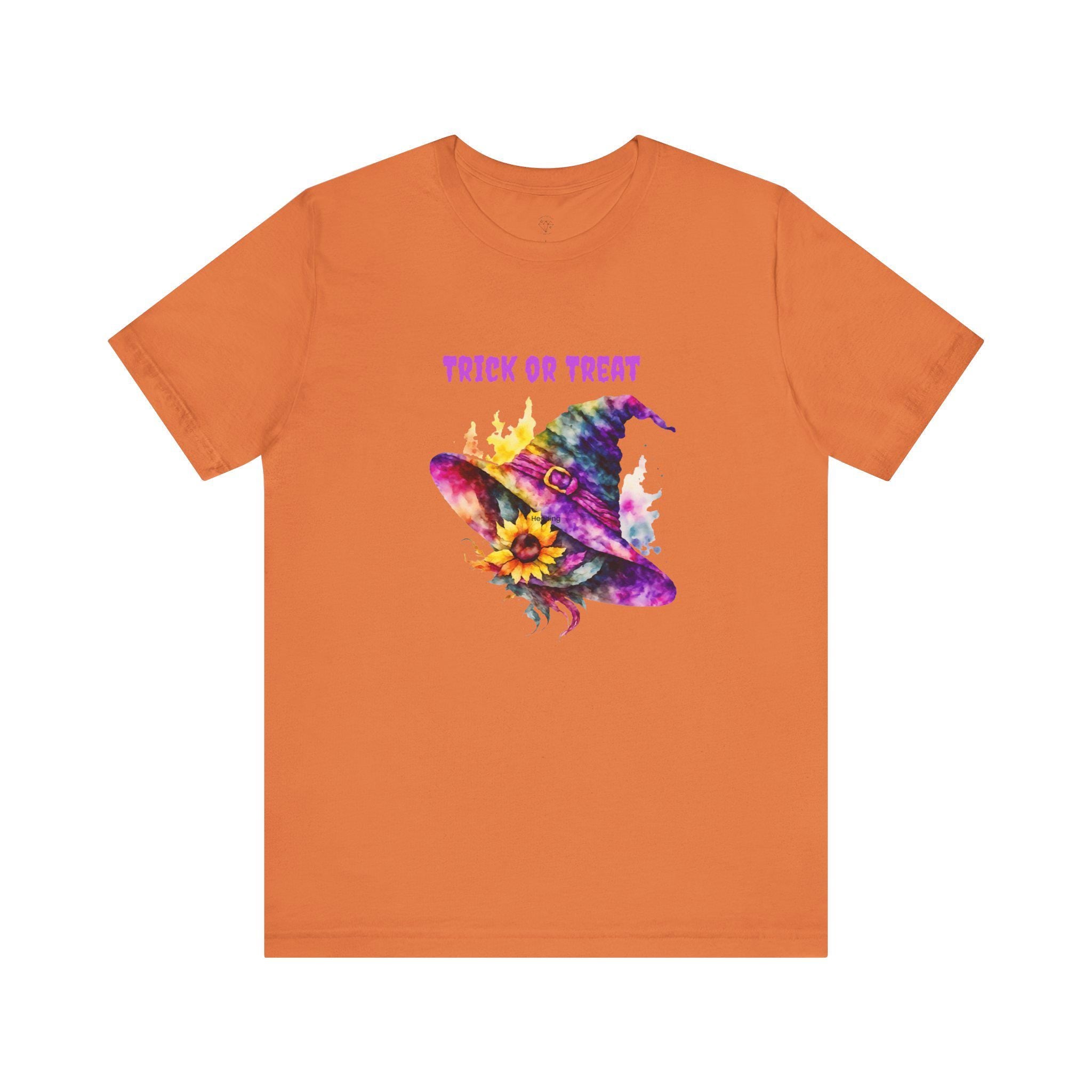 Colorful Halloween Witch Hat T-Shirt: Unisex Jersey Short Sleeve Tee