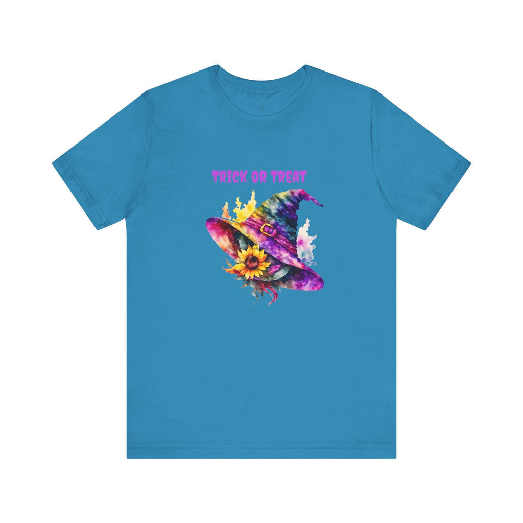 Colorful Halloween Witch Hat T-Shirt: Unisex Jersey Short Sleeve Tee