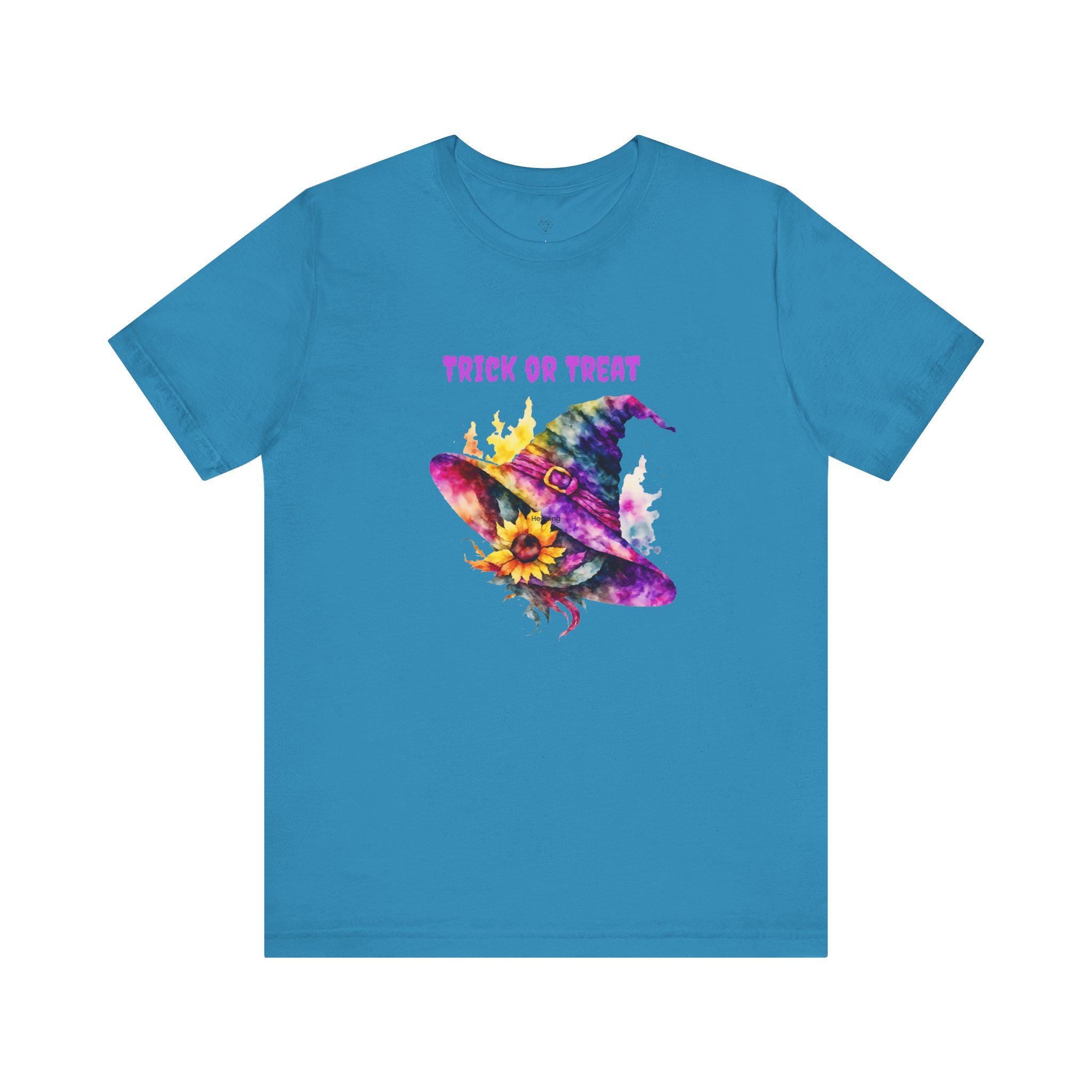 Colorful Halloween Witch Hat T-Shirt: Unisex Jersey Short Sleeve Tee