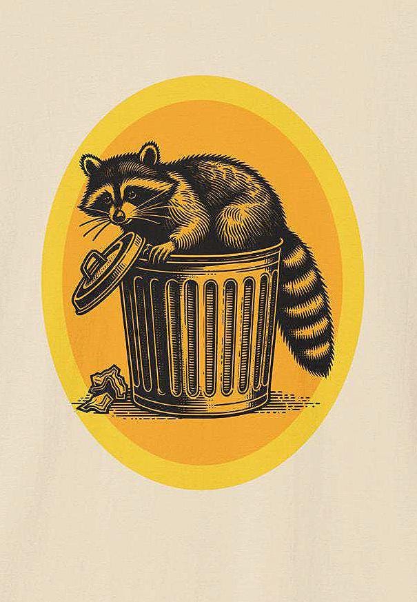 Funny Raccoon T-Shirt, Cute Animal Graphic Tee, Gift for Animal Lovers, Casual Wear, Unisex Softstyle Shirt, Spotlighted Animal Creature