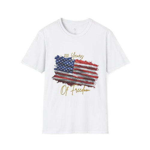 American Flag Watercolor 4th of July T-Shirt | 250 Years of Freedom