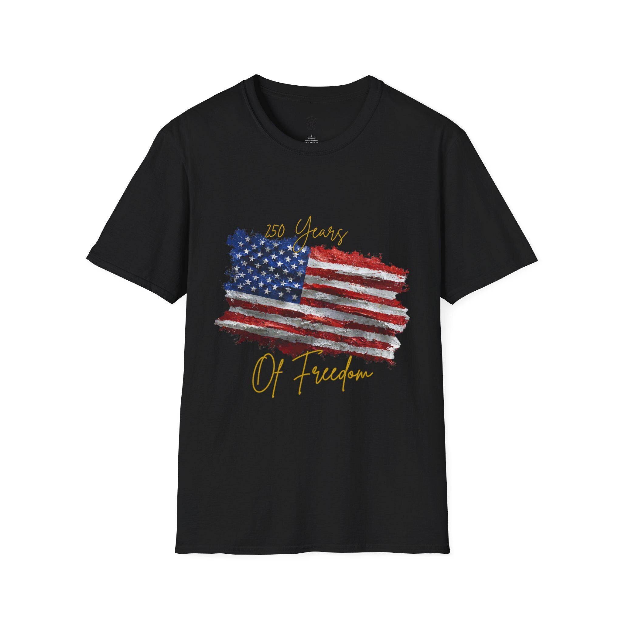 American Flag Watercolor 4th of July T-Shirt | 250 Years of Freedom