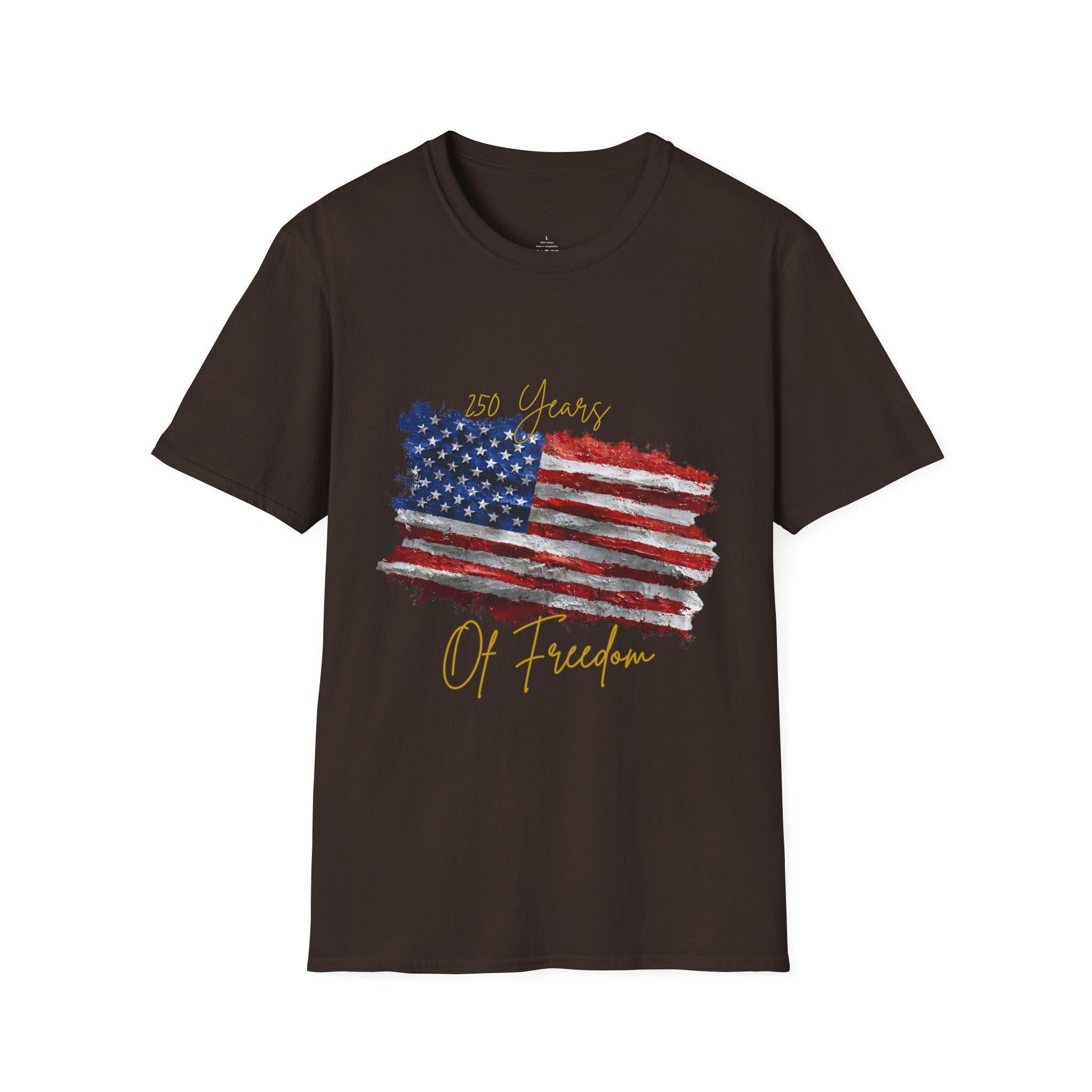American Flag Watercolor 4th of July T-Shirt | 250 Years of Freedom
