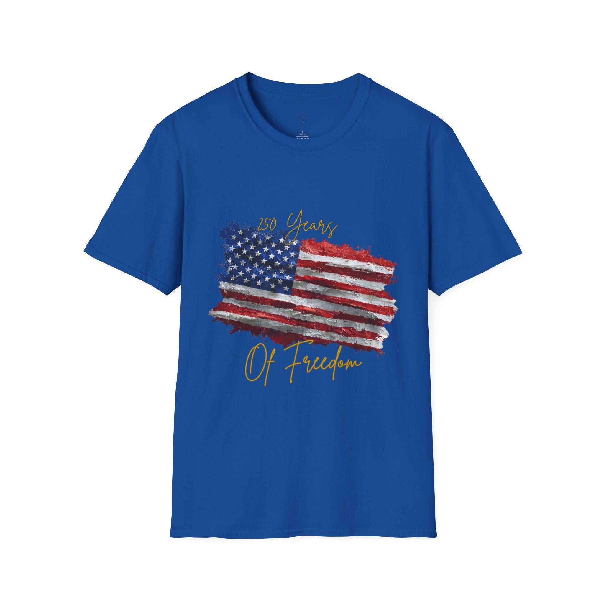 American Flag Watercolor 4th of July T-Shirt | 250 Years of Freedom