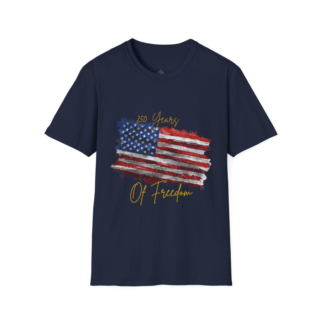 American Flag Watercolor 4th of July T-Shirt | 250 Years of Freedom