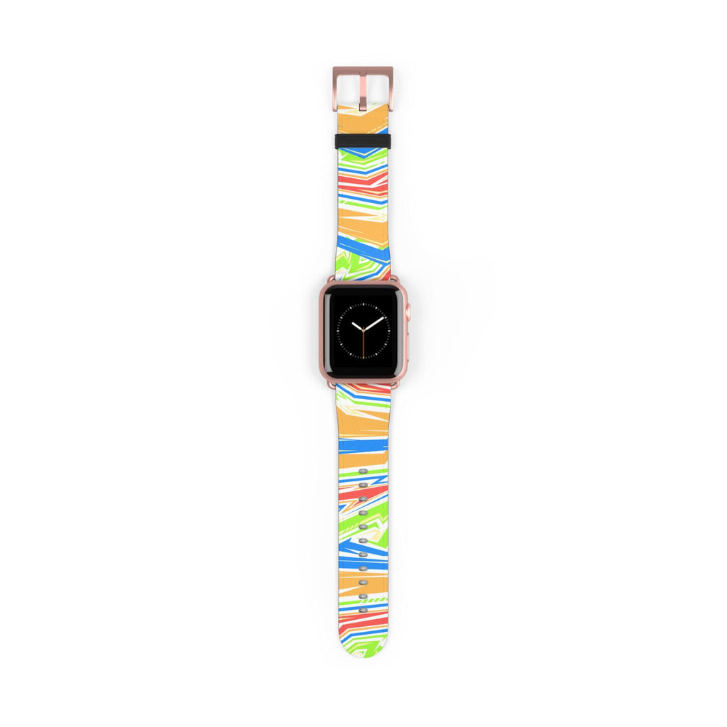 Colorful Stripe Watch Band | Abstract Neon Pattern