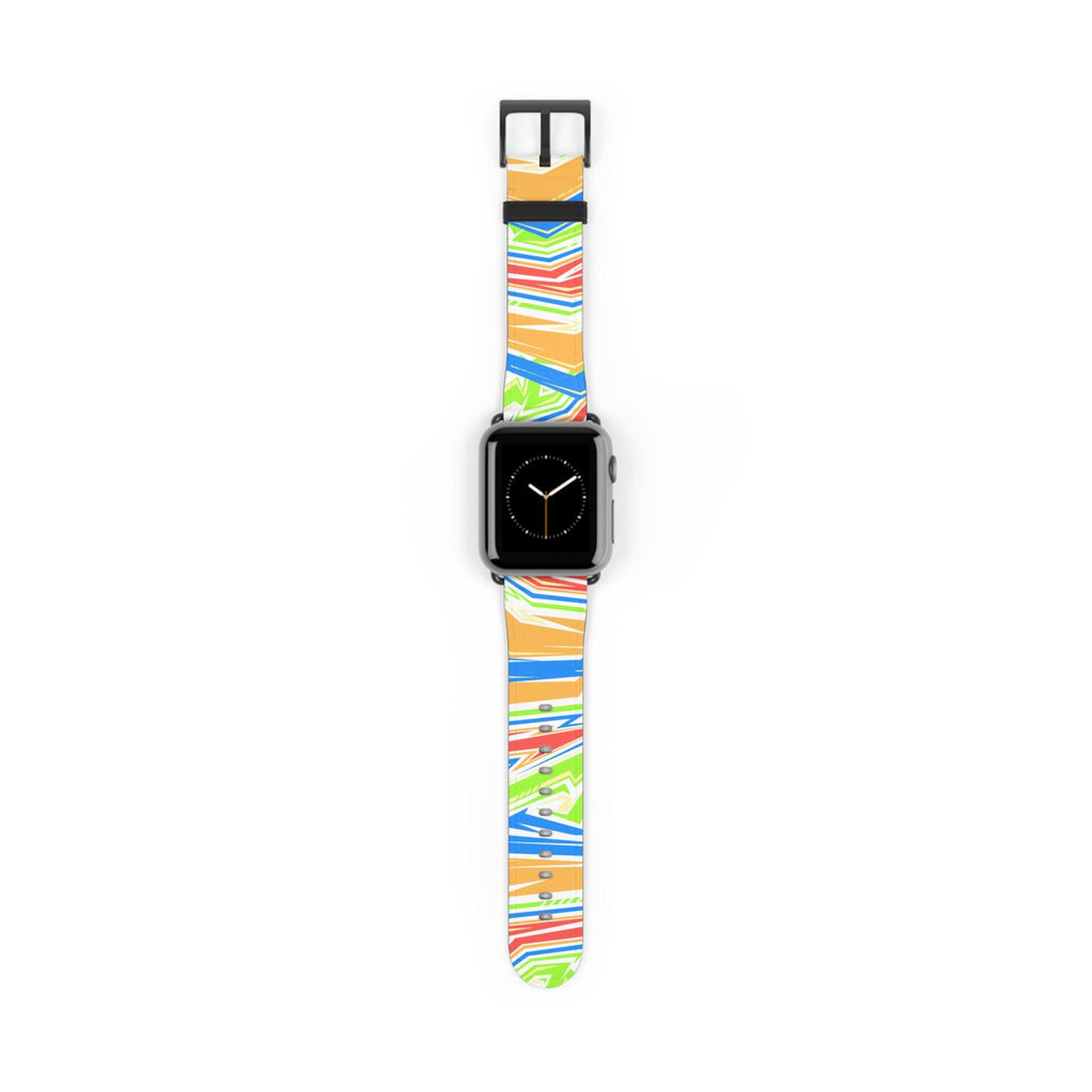 Colorful Stripe Watch Band | Abstract Neon Pattern