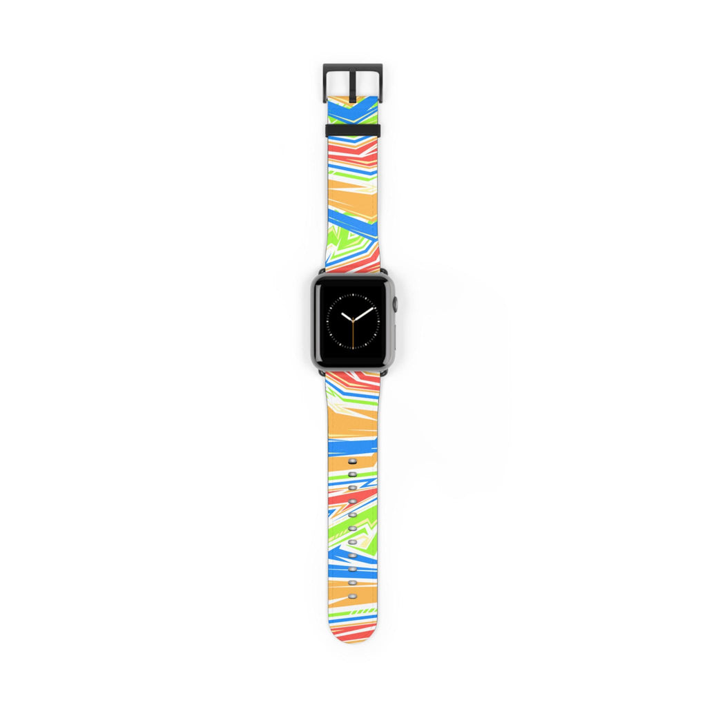 Colorful Stripe Watch Band | Abstract Neon Pattern