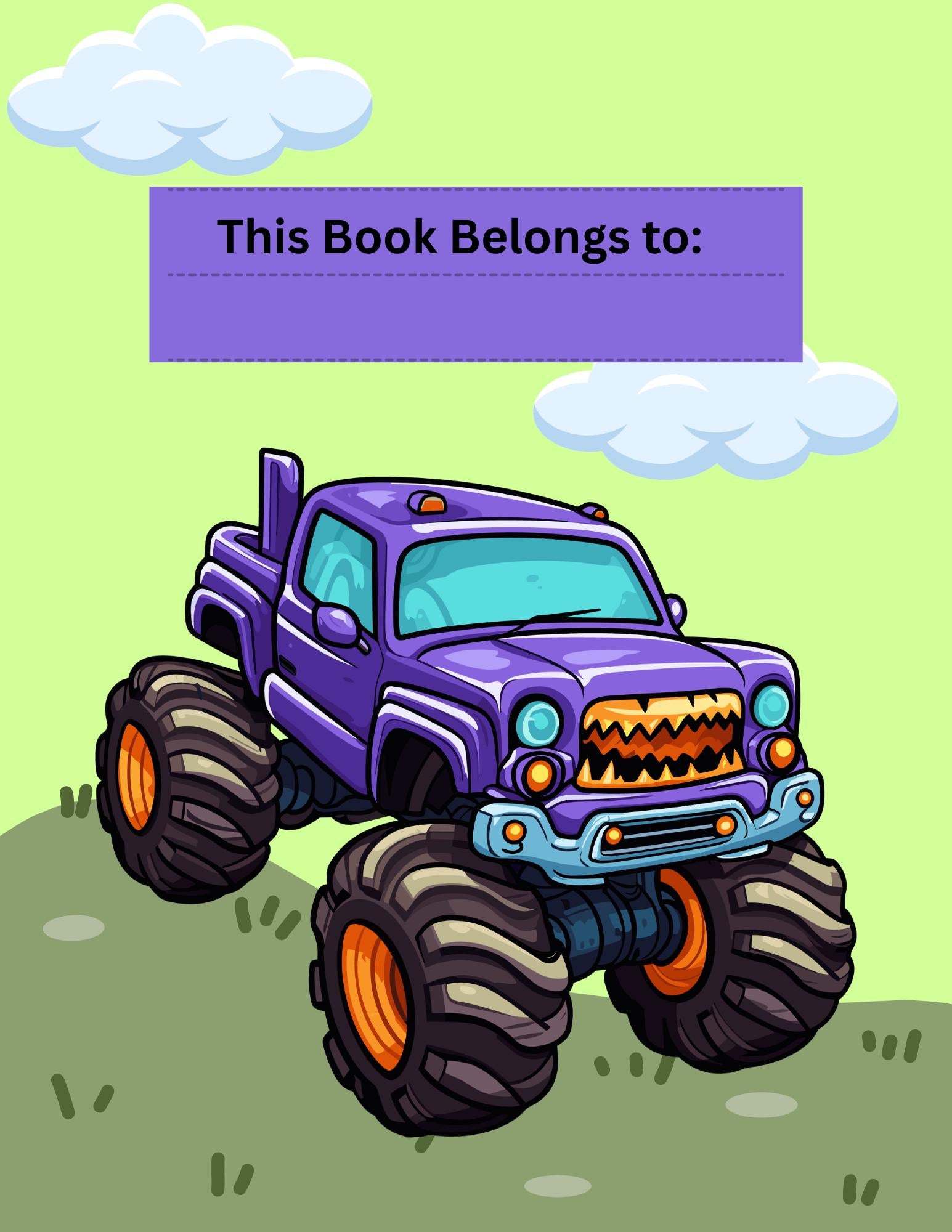 Monster Truck Composition Notebook Sticker Cover