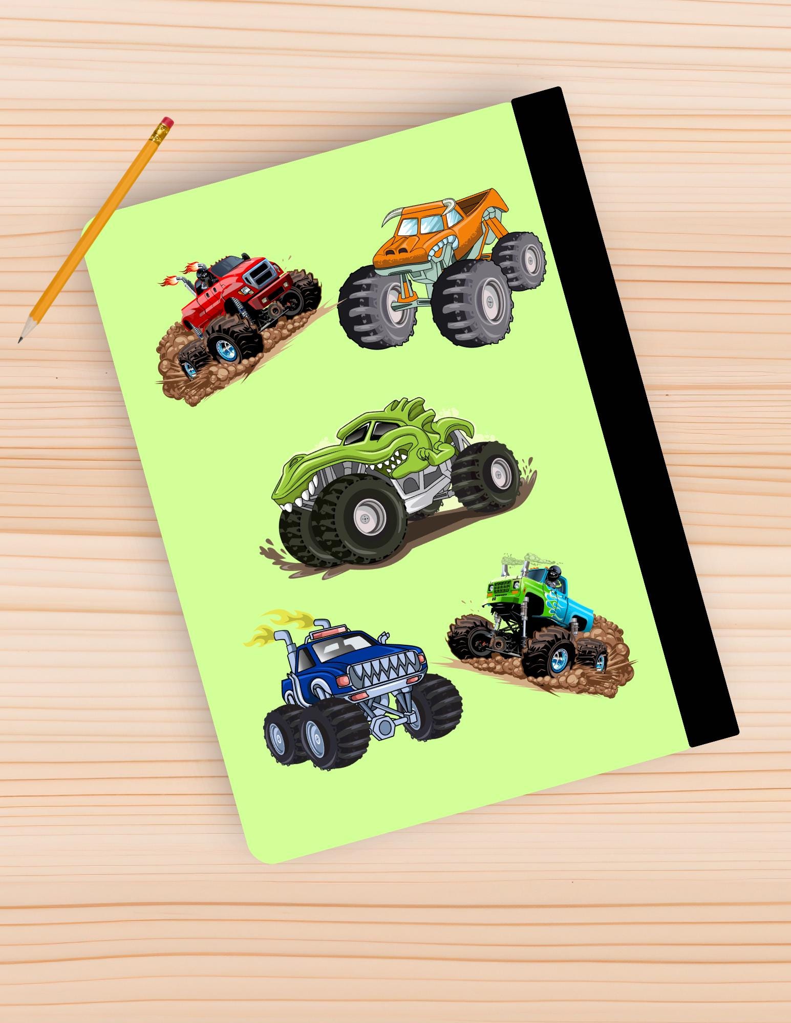 Monster Truck Composition Notebook Sticker Cover